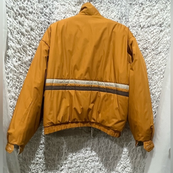 Members Only Light Tan REVERSIBLE  PUFFER Jacket,
MEN SIZE XL. - Picture 7 of 10